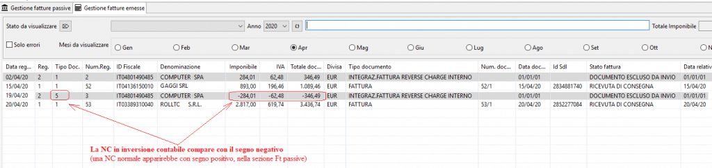 reverse charge fatturazione